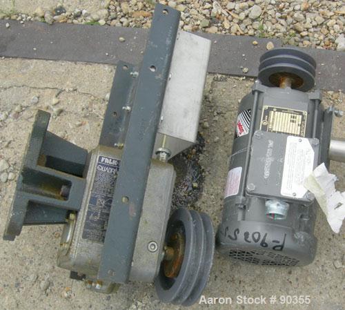 Unused-USED: Dalex screw conveyor, 304 stainless steel.  9" diameter screw x approximately 88" long x 4" pitch.  Tubular trough 10" diameter.  Driven by a 1 1/2 hp, 3/60/230/460 volt, 1750 rpm XP mot...