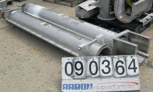 Unused-USED: Screw conveyor 9" diameter x 6' long. 3 hp/43 rpm, clockwise.