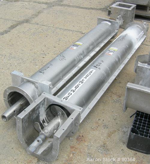 Unused-USED: Screw conveyor 9" diameter x 6' long. 3 hp/43 rpm, clockwise.