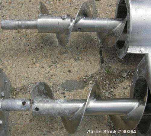Unused-USED: Screw conveyor 9" diameter x 6' long. 3 hp/43 rpm, clockwise.