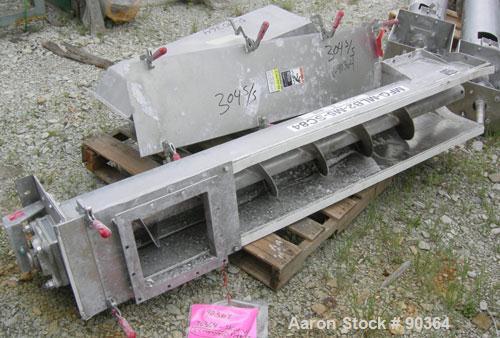 Unused-USED: Screw conveyor 9" diameter x 6' long. 3 hp/43 rpm, clockwise.