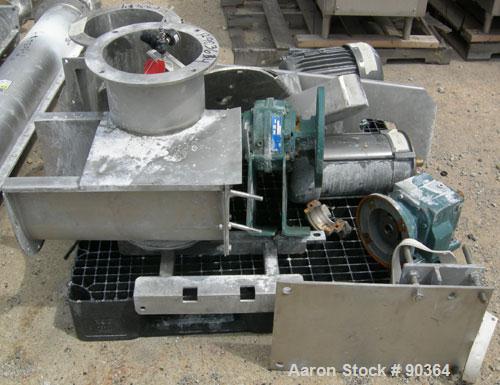 Unused-USED: Screw conveyor 9" diameter x 6' long. 3 hp/43 rpm, clockwise.