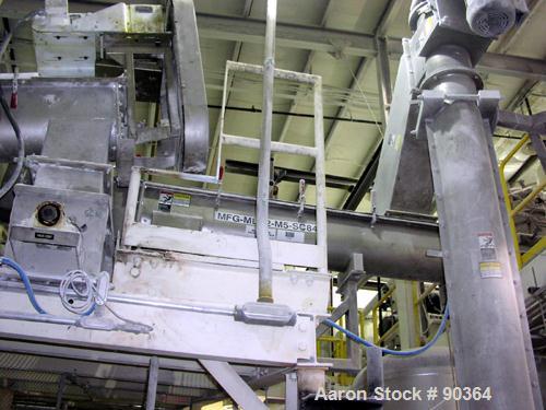 Unused-USED: Screw conveyor 9" diameter x 6' long. 3 hp/43 rpm, clockwise.