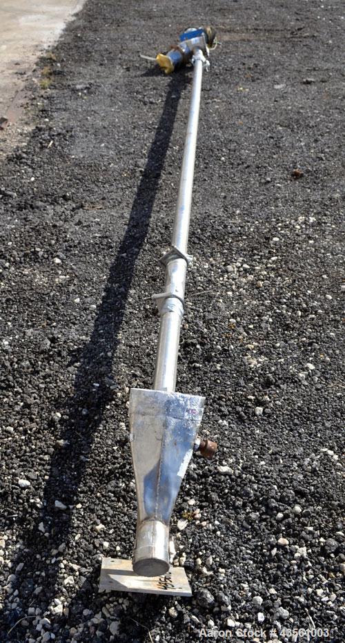 Used AFC Spiralfeeder Enclosed Tube Screw Conveyor, Model 25F (hd), 304 Stainless Steel. Approximate 2-1/2” diameter x 188” long helix. End feed and discharge. Driven by a 2hp, 3/60/230/460 volt, 172...