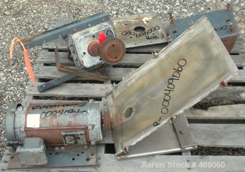 Used Continental Screw Conveyor Horizontal Screw Conveyor, 316 Stainless Steel. Approximate 9" diameter x 200" long x 5" pitch screw. Capacity 16-160 cubic feet an hour. Top end feed/end bottom outle...
