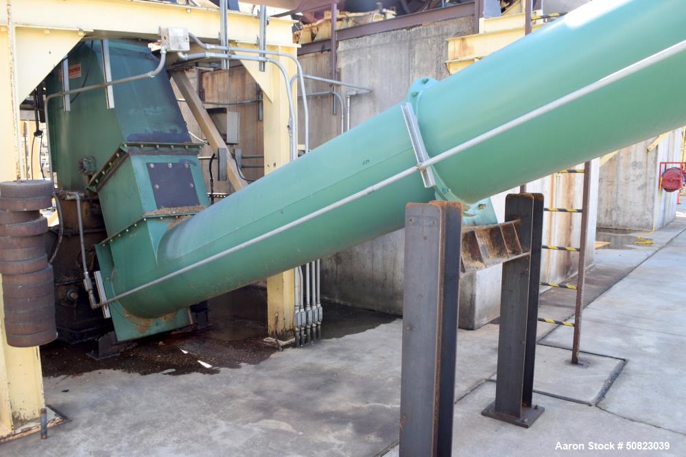 Used Continental Enclosed Tube Inclined Screw Conveyor
