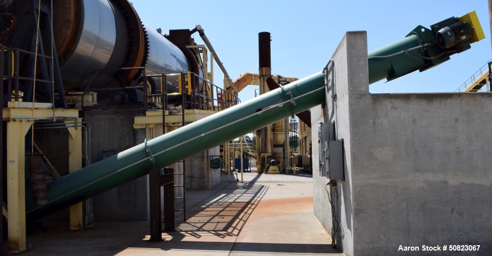 Used Continental Enclosed Tube Inclined Screw Conveyor