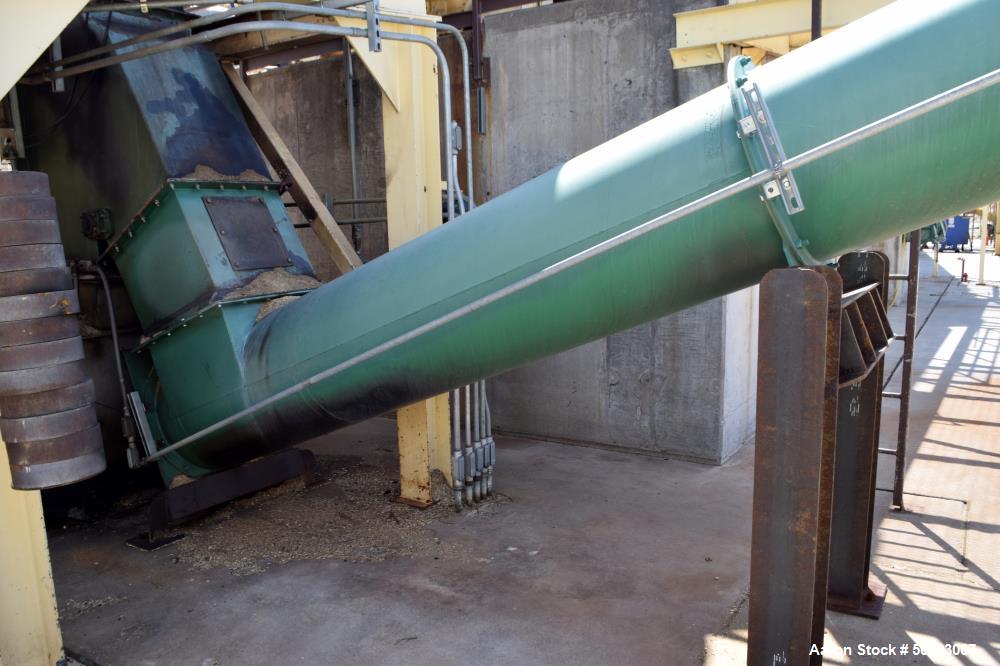 Used Continental Enclosed Tube Inclined Screw Conveyor
