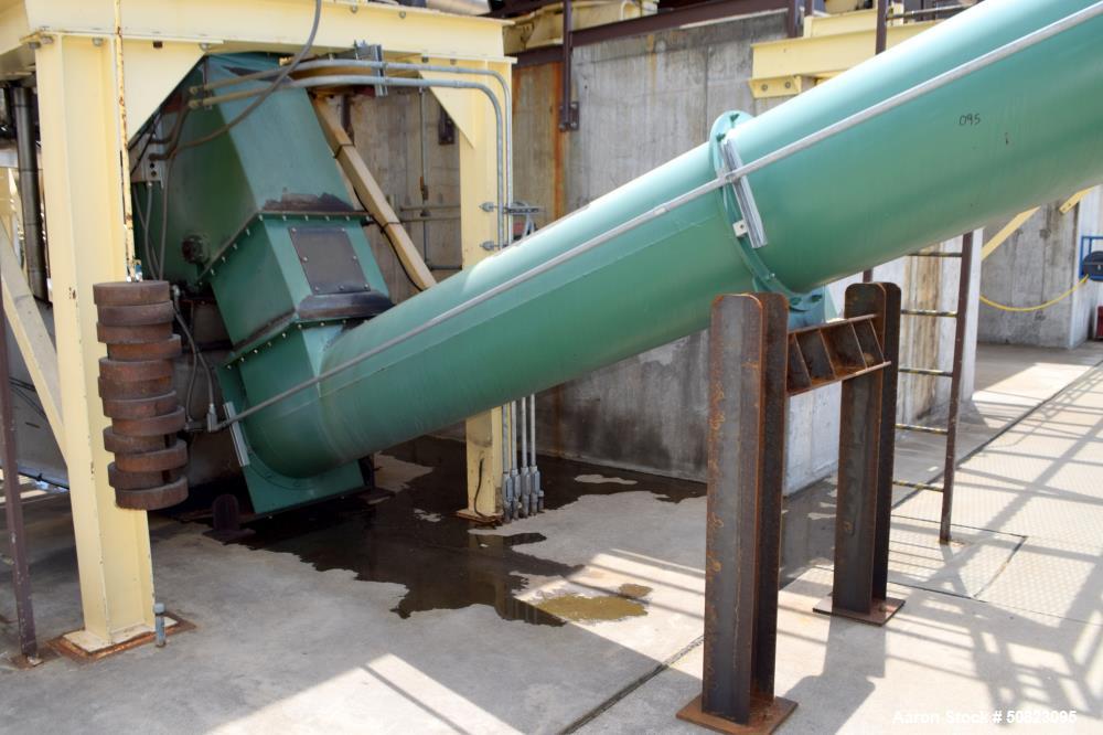 Used Continental Enclosed Tube Inclined Screw Conveyor