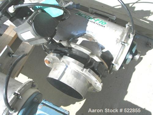 USED: 8" Diameter x 72" long stainless steel screw feeder manufacturedby Dynamic Air, model Accu-Flo. 2-1/2" diameter shaft. Flanged outboard bearings, purged fittings on bearings. Cleanout port over...