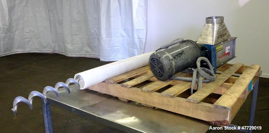 Used Flexicon Screw Conveyor, Stainless Steel.