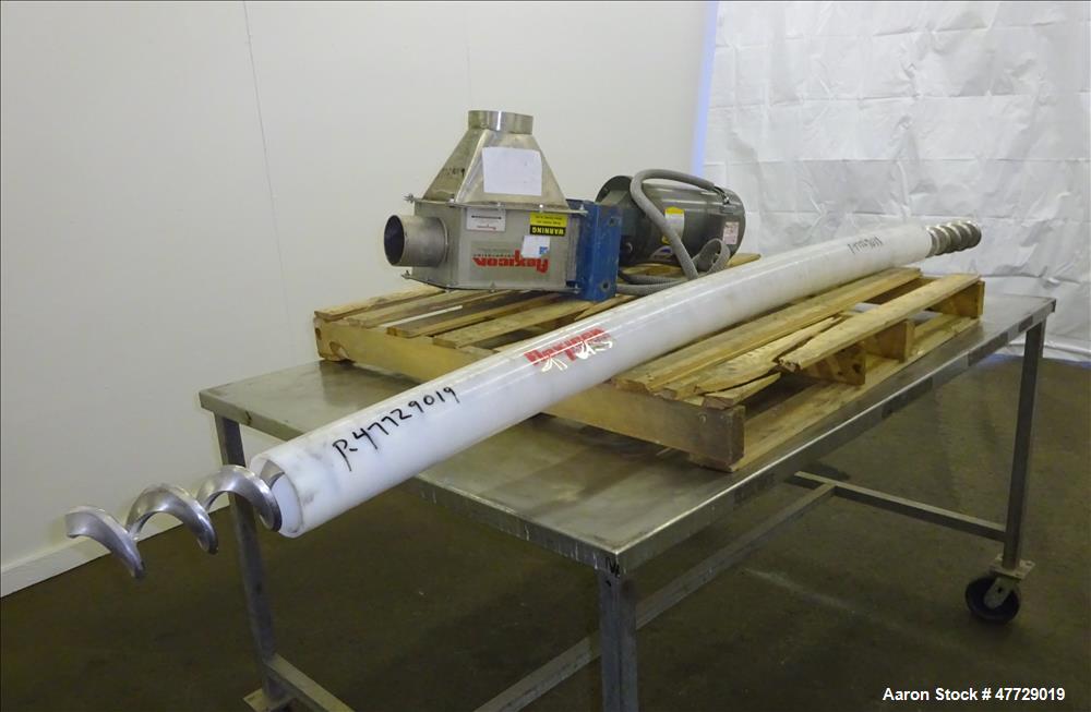 Used Flexicon Screw Conveyor, Stainless Steel.