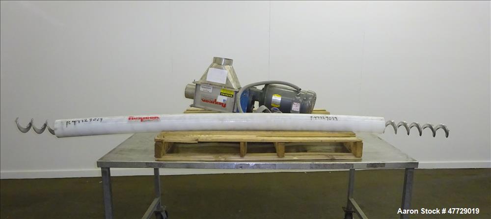 Used Flexicon Screw Conveyor, Stainless Steel.