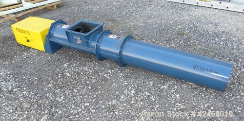 Unused- Goodman Conveyor Company Enclosed Tube Screw Conveyor, Carbon Steel. 9'' Diameter x 75-1/4'' long x 9 pitch screw, 10'' diameter enclosed tube. 10 x 10 Top inlet. Requires an approximate 3 hp...