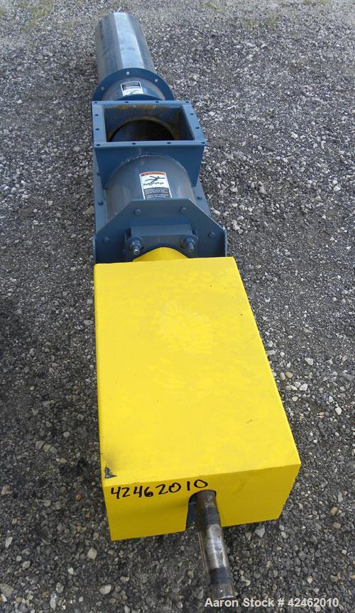 Unused- Goodman Conveyor Company Enclosed Tube Screw Conveyor, Carbon Steel. 9'' Diameter x 75-1/4'' long x 9 pitch screw, 10'' diameter enclosed tube. 10 x 10 Top inlet. Requires an approximate 3 hp...