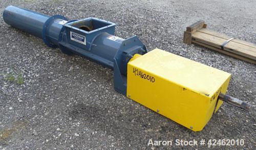 Unused- Goodman Conveyor Company Enclosed Tube Screw Conveyor, Carbon Steel. 9'' Diameter x 75-1/4'' long x 9 pitch screw, 10'' diameter enclosed tube. 10 x 10 Top inlet. Requires an approximate 3 hp...