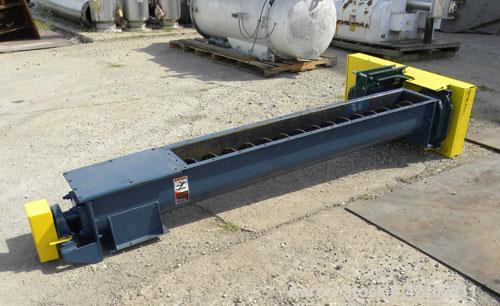 Unused- Goodman Conveyor Company Screw Conveyor, Carbon Steel. 9" Diameter x 85" long x 4-1/2’’ pitch screw, 10" wide trough with (1) section of bolt on top cover. 10’’ x 10’’ outlet. Driven by a 5 h...