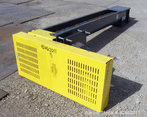 Unused- Goodman Conveyor Company Screw Conveyor, Carbon Steel. 9" Diameter x 85" long x 4-1/2’’ pitch screw, 10" wide trough with (1) section of bolt on top cover. 10’’ x 10’’ outlet. Driven by a 5 h...