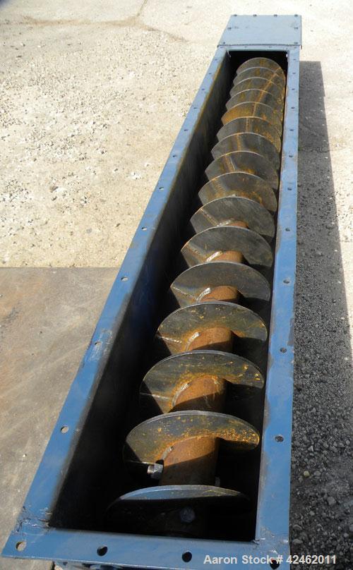 Unused- Goodman Conveyor Company Screw Conveyor, Carbon Steel. 9" Diameter x 85" long x 4-1/2’’ pitch screw, 10" wide trough with (1) section of bolt on top cover. 10’’ x 10’’ outlet. Driven by a 5 h...