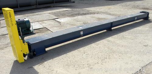 Unused- Goodman Conveyor Company Screw Conveyor, Carbon Steel. 9" Diameter x 224" long x 9’’ pitch screw, 10" wide trough with (3) sections of bolt on top cover. 10’’ x 10’’ inlet and outlet. Driven ...