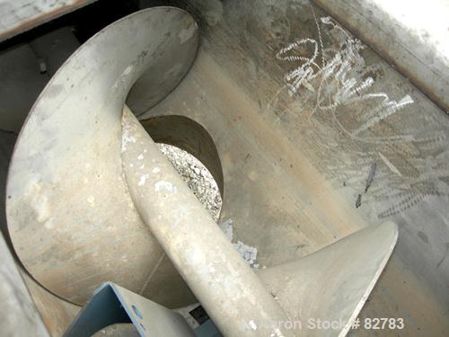 Unused-UNUSED: Goodman screw conveyor, 304 stainless steel, horizontal. 24" diameter x 13'1" long x 12" pitch screw. 4" diameter shaft, 1/4" thick flights. 20" x 42" top feed, 22" x 24" end bottom ou...