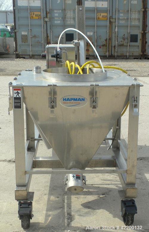 Used Hapman Mobile Helix Flexible Screw Conveyor, model DO4-HC-0302, 304 stainless steel. (2) 3-1/2’’ diameter x 180’’ long screws, 4-1/2’’ diameter stainless steel tube. Includes a 27’’ x 27’’ x 25’...