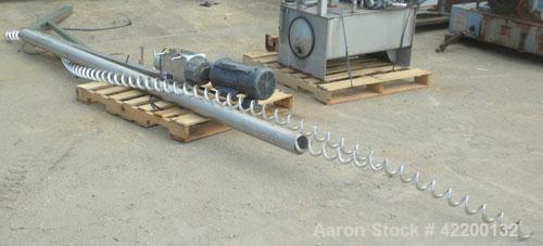 Used Hapman Mobile Helix Flexible Screw Conveyor, model DO4-HC-0302, 304 stainless steel. (2) 3-1/2’’ diameter x 180’’ long screws, 4-1/2’’ diameter stainless steel tube. Includes a 27’’ x 27’’ x 25’...