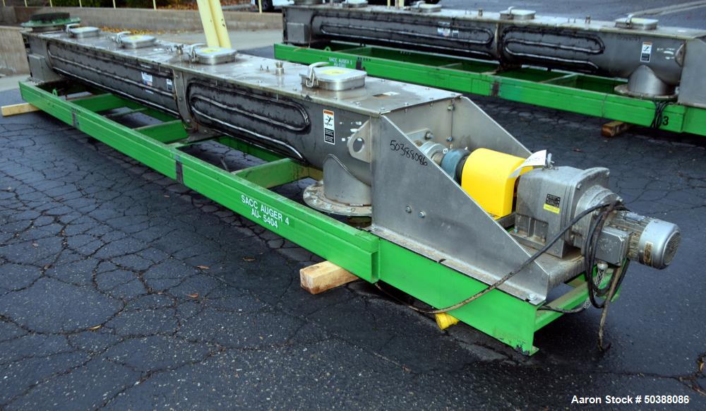 Used KWS Manufacturing Ribbon Style Continuos Mixer / Conveyor, 304 Stainless