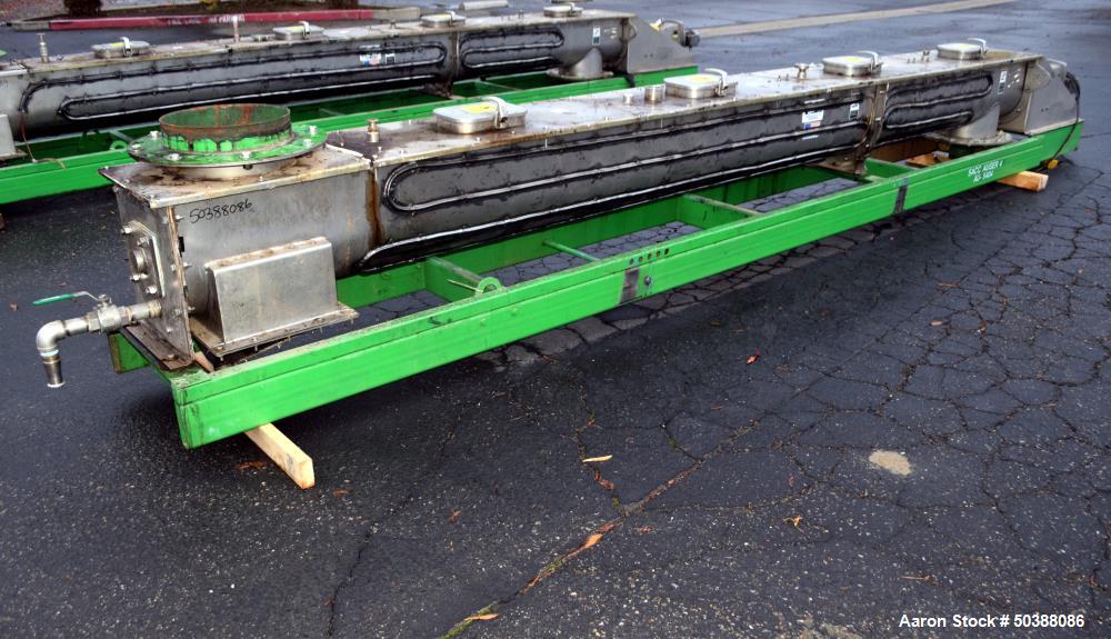 Used KWS Manufacturing Ribbon Style Continuos Mixer / Conveyor, 304 Stainless