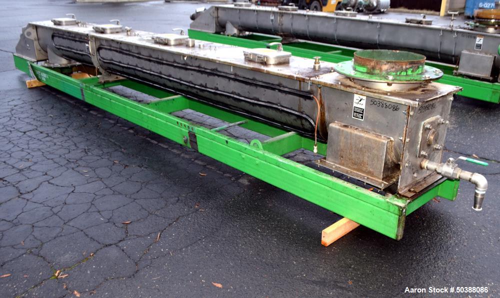 Used KWS Manufacturing Ribbon Style Continuos Mixer / Conveyor, 304 Stainless