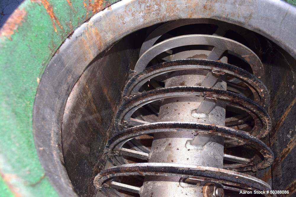 Used KWS Manufacturing Ribbon Style Continuos Mixer / Conveyor, 304 Stainless