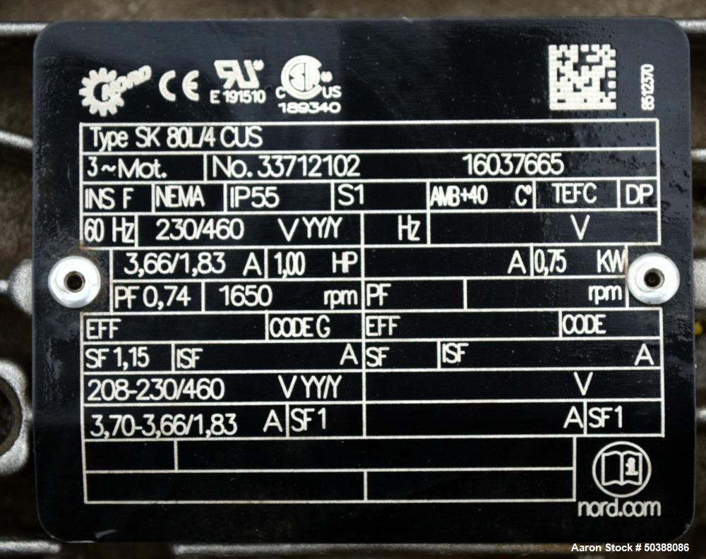 Used KWS Manufacturing Ribbon Style Continuos Mixer / Conveyor, 304 Stainless