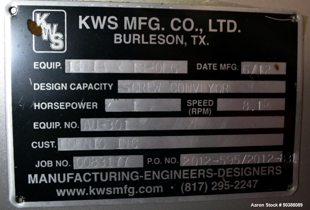 Used KWS Manufacturing Ribbon Style Conveyor