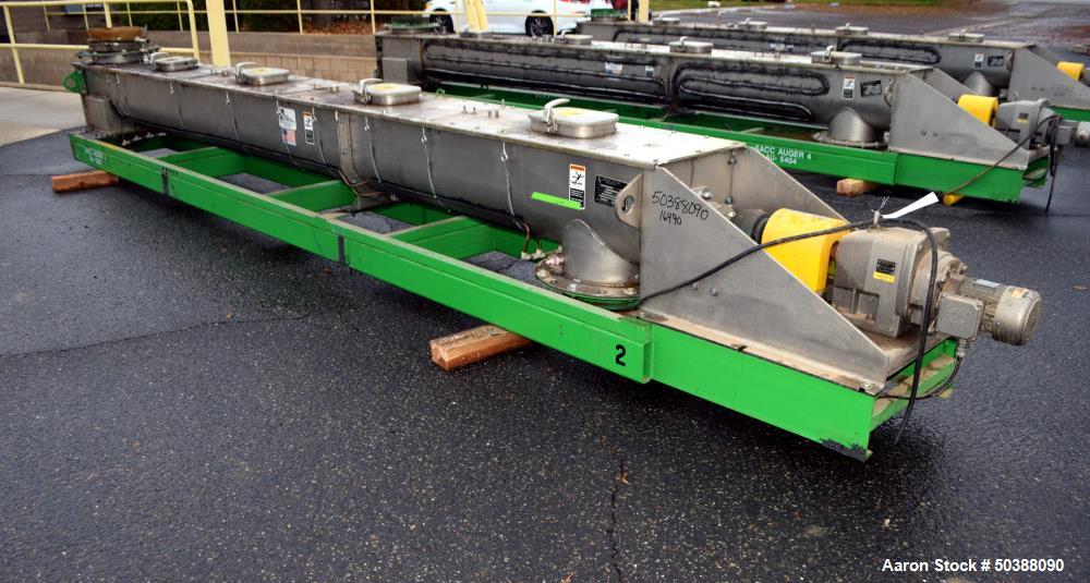 Used KWS Manufacturing Ribbon Style Continuos Mixer / Conveyor, 304 Stainless