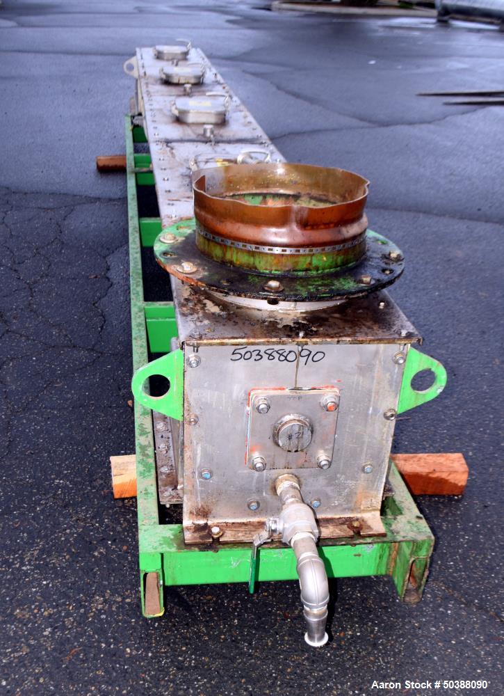 Used KWS Manufacturing Ribbon Style Continuos Mixer / Conveyor, 304 Stainless