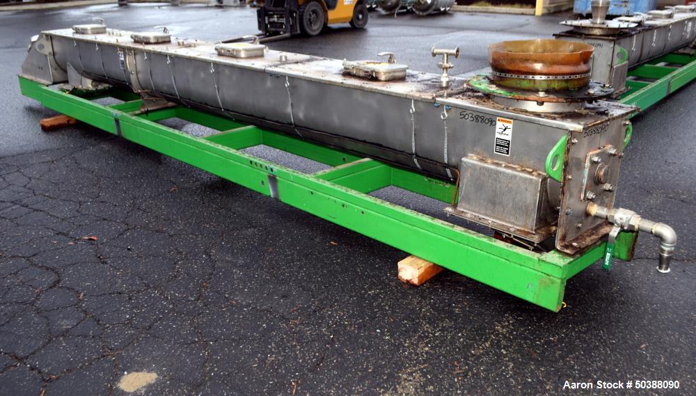 Used KWS Manufacturing Ribbon Style Continuos Mixer / Conveyor, 304 Stainless