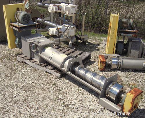 Used Unused- KWS Screw Conveyor, 304 Stainless Steel, Horizontal. 9" diameter x 68" long x approximate 2-1/2" pitch tapered screw. 10" diameter bolt together tube, 1 cover missing. 10" x 10" end bott...
