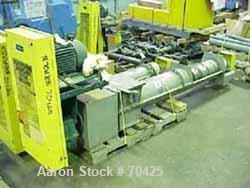 Used Unused- KWS Screw Conveyor, 304 Stainless Steel, Horizontal. 9" diameter x 68" long x approximate 2-1/2" pitch tapered screw. 10" diameter bolt together tube, 1 cover missing. 10" x 10" end bott...