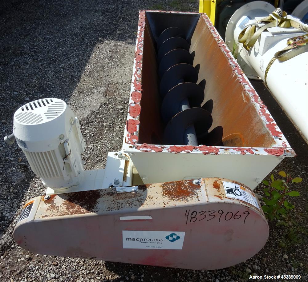 Used Mac Process Screw Conveyor, Carbon Steel.