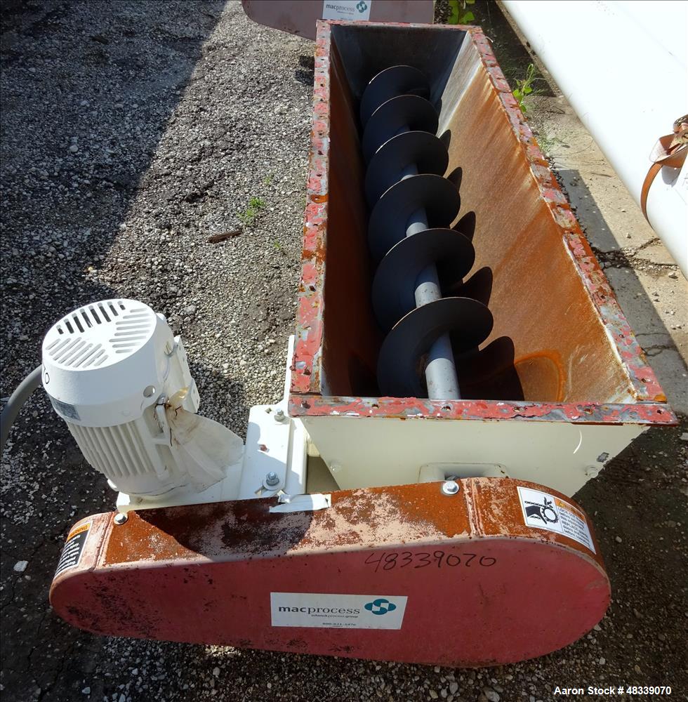 Used Mac Process Screw Conveyor, Carbon Steel.