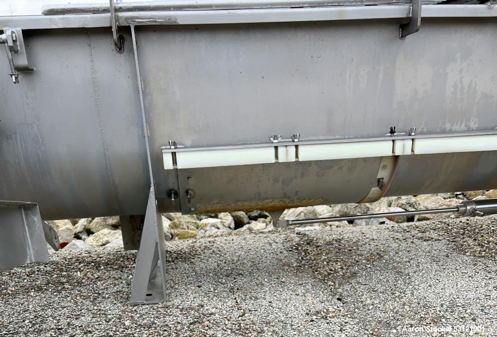 Used MTC Screw Feeder, Model MTCS 16-22, Stainless Steel. Trough approximate 22' long x 14" wide x 18" deep. Screw driven by a 10hp, 3/60/460 volt, 1774 rpm motor.