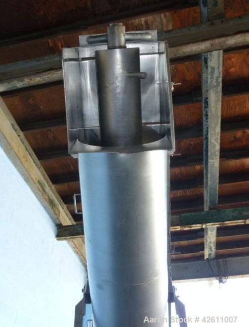 Used Material Transportation Company (MTC) Screw Conveyor, model MTCS8-18-19, stainless steel. 16" Diameter X 204" long screw. Discharge height is approximately 135 inches. Discharge opening is 18" X...
