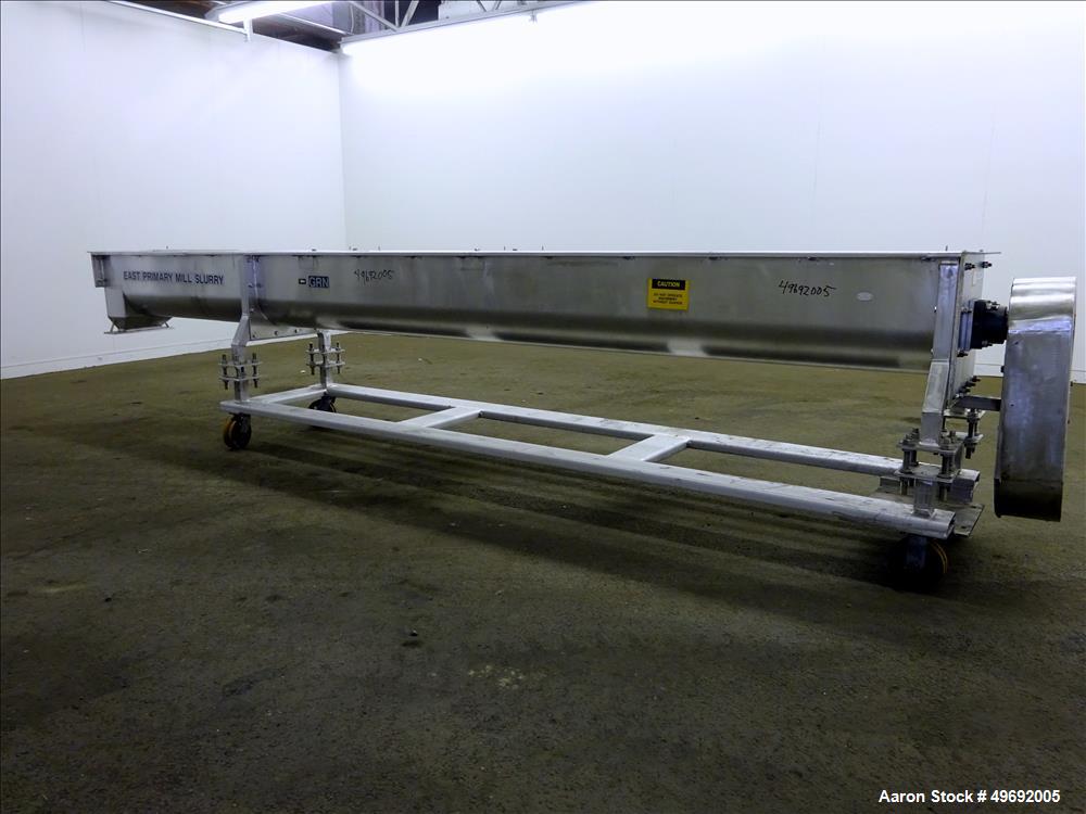 Used Martin Conveyor Division Screw Conveyor, 304 Stainless Steel.