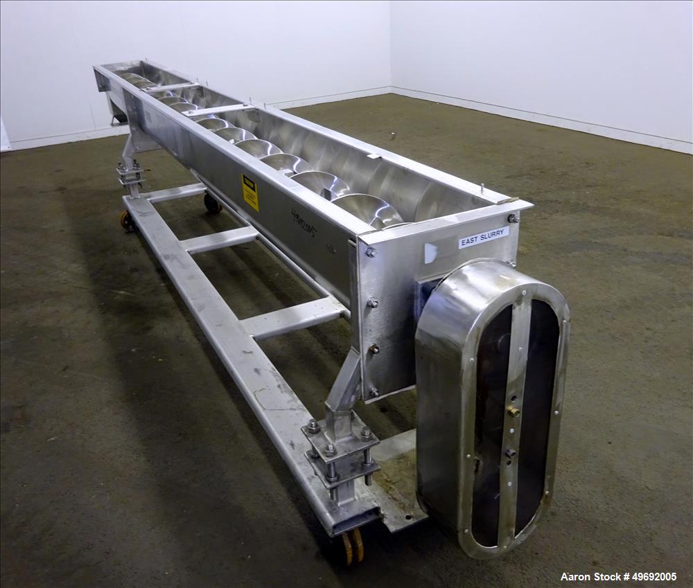 Used Martin Conveyor Division Screw Conveyor, 304 Stainless Steel.