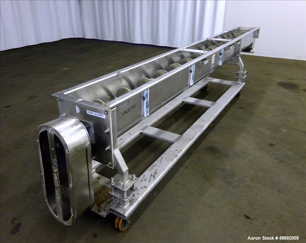 Used- Martin Conveyor Division Screw Conveyor, 304 Stainless Steel.