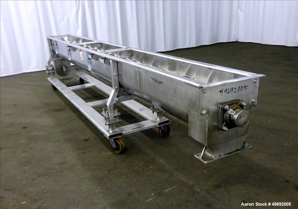 Used- Martin Conveyor Division Screw Conveyor, 304 Stainless Steel.