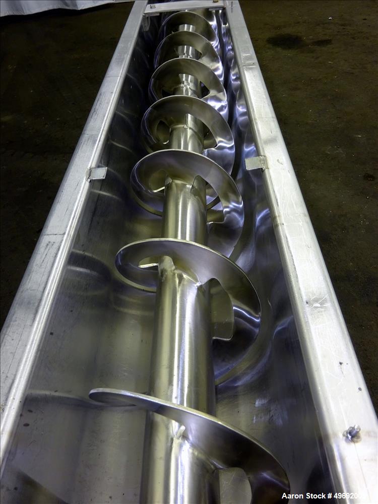 Used- Martin Conveyor Division Screw Conveyor, 304 Stainless Steel.