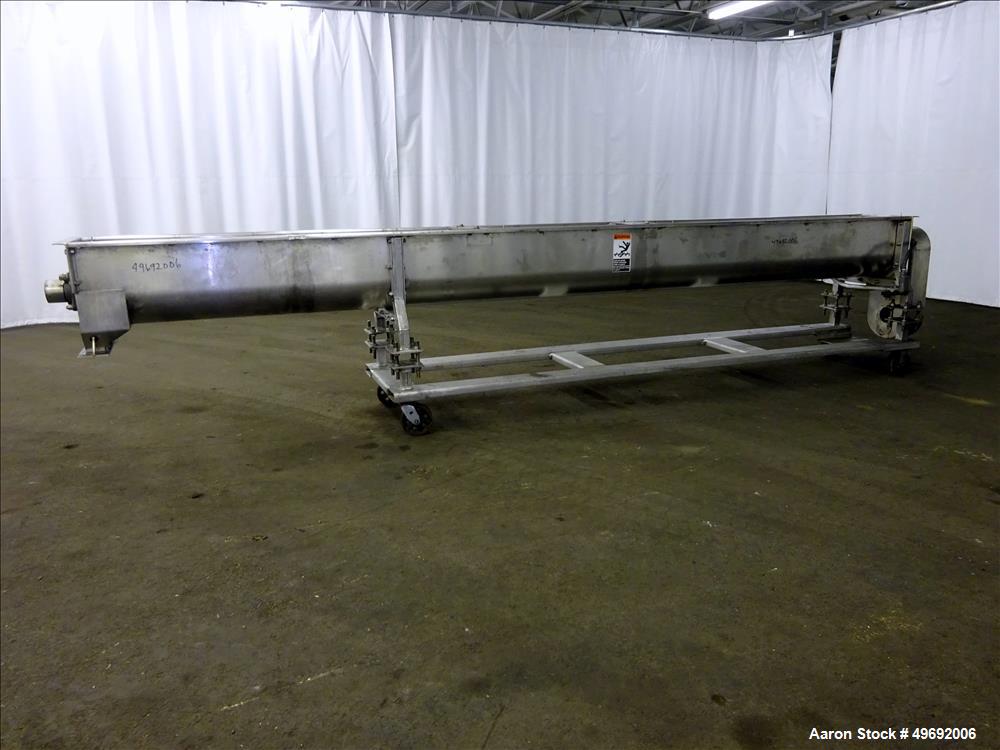 Used Martin Conveyor Division Screw Conveyor, 304 Stainless Steel.