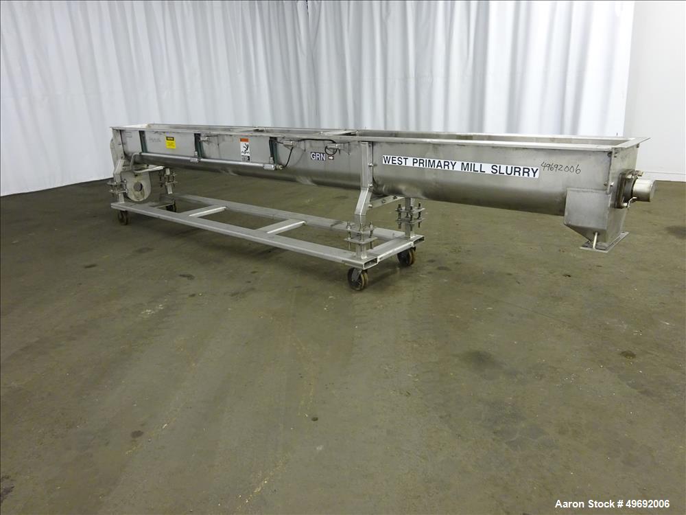 Used Martin Conveyor Division Screw Conveyor, 304 Stainless Steel.