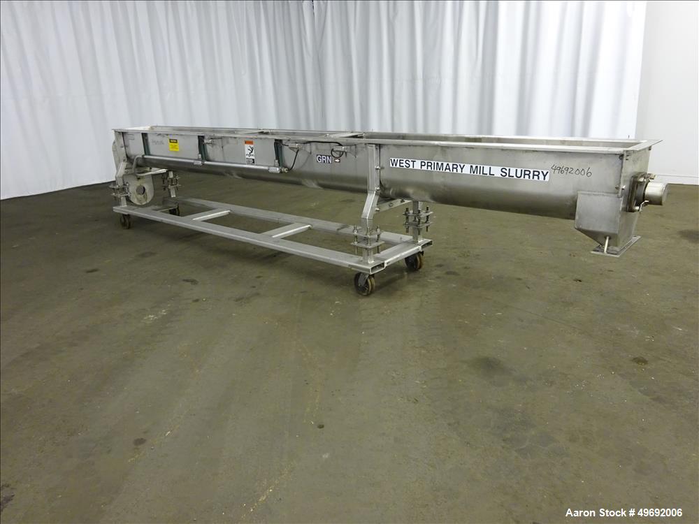 Used- Martin Conveyor Division Screw Conveyor, 304 Stainless Steel.